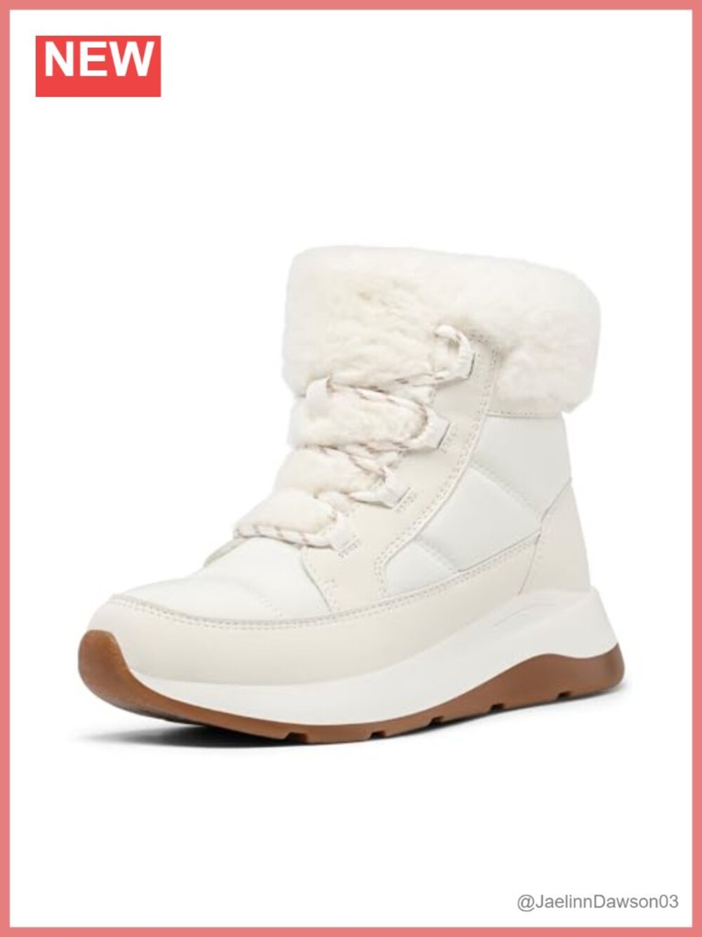 Women's Winter Snow Boots with Faux Fur Lining Water Resistant Lace Up